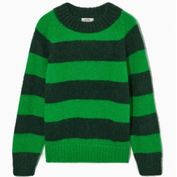 COS Wool/Mohair Thick Striped Sweater - Picture 1 of 8